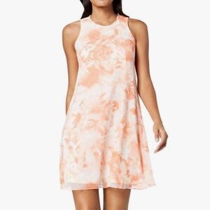 Calvin Klein Floral Peach/Coral Dress Woman Size 8